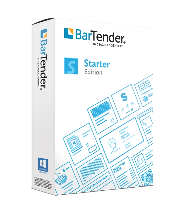 BARTENDER 2022 STARTER: WORKSTATION LICENSE + IMPRIMANTES ILLIMITÉES, ABONNEMENT ANNUEL (INCLUT MSA STANDARD)