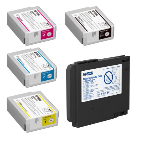 Epson CW-C4000 - Ensemble de cartouches d'encres C,M,Y,K avec boîte de maintenance
