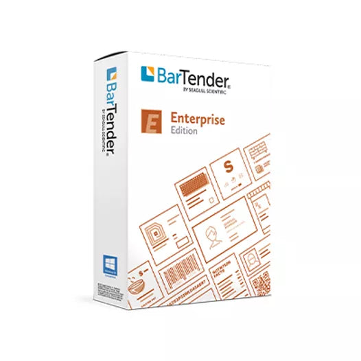 BARTENDER 2022 ENTREPRISE: WORKSTATION LICENSE + 3/5/10 IMPRIMANTE, ABONNEMENT ANNUEL (INCLUT MSA STANDARD)